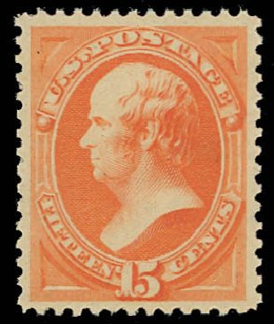 Costs of US Stamp Scott Catalogue #189: 1879 15c Webster. Daniel Kelleher Auctions, Oct 2012, Sale 632, Lot 1080