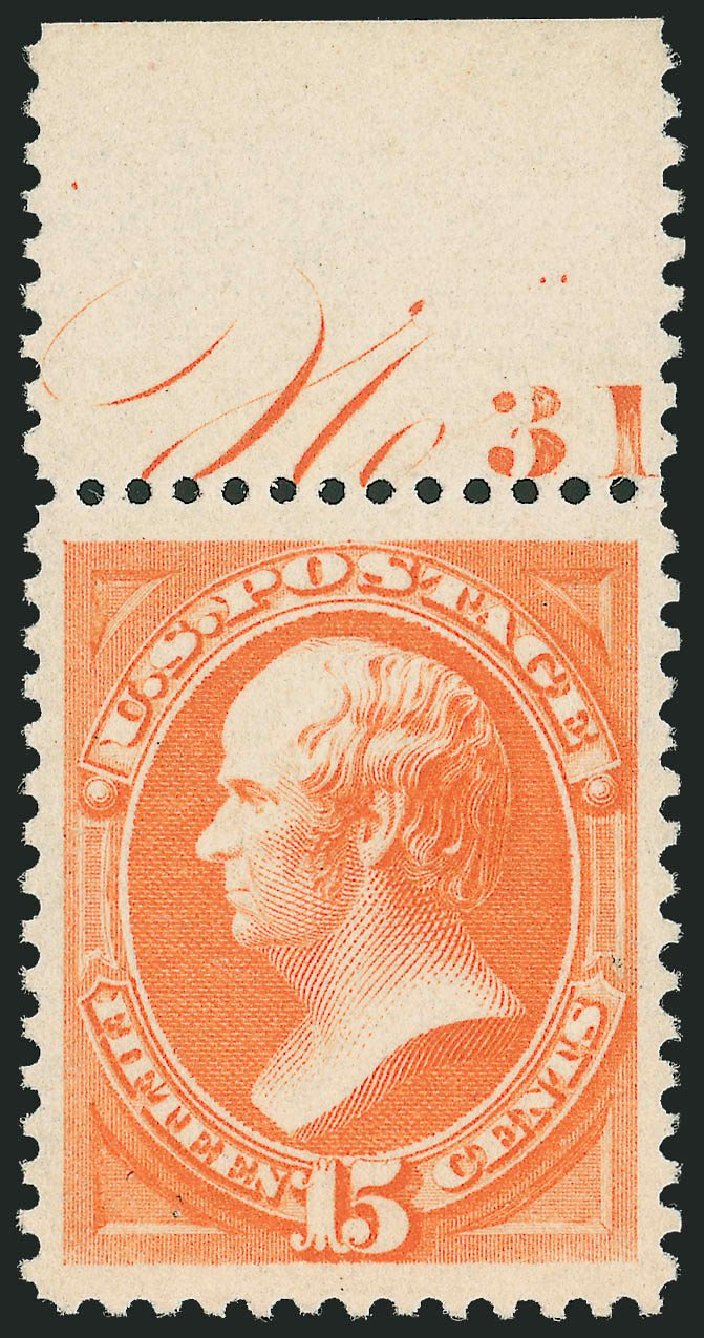 Cost of US Stamps Scott Catalogue #189: 15c 1879 Webster. Robert Siegel Auction Galleries, Jul 2013, Sale 1050, Lot 310