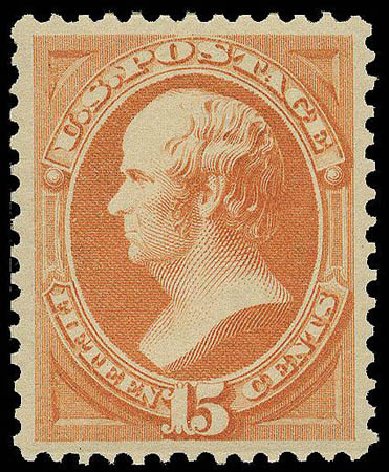 US Stamps Price Scott 189 - 15c 1879 Webster. Matthew Bennett International, Apr 2008, Sale 326, Lot 171