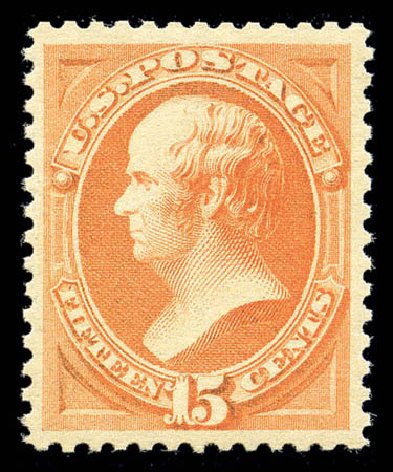 US Stamp Values Scott # 189: 15c 1879 Webster. Matthew Bennett International, Sep 2010, Sale 331, Lot 541