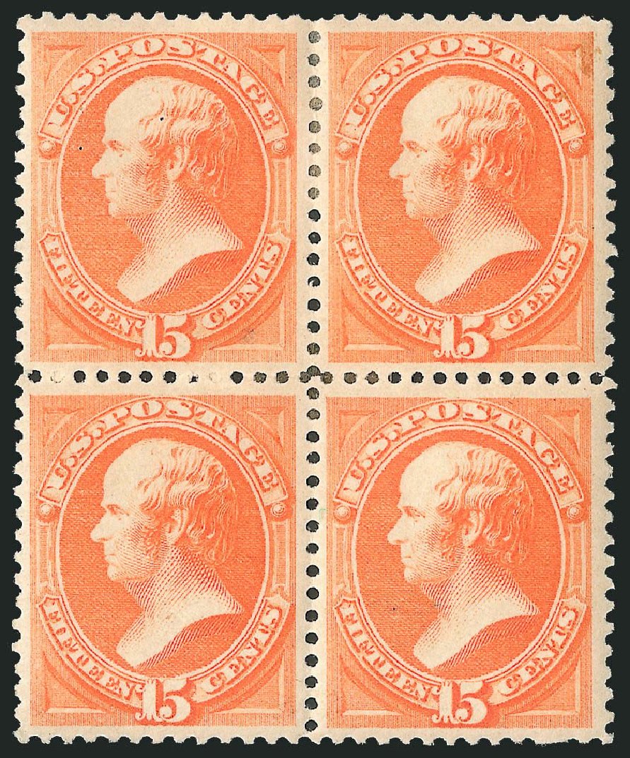US Stamp Values Scott Catalogue # 189 - 15c 1879 Webster. Robert Siegel Auction Galleries, Jul 2013, Sale 1050, Lot 311