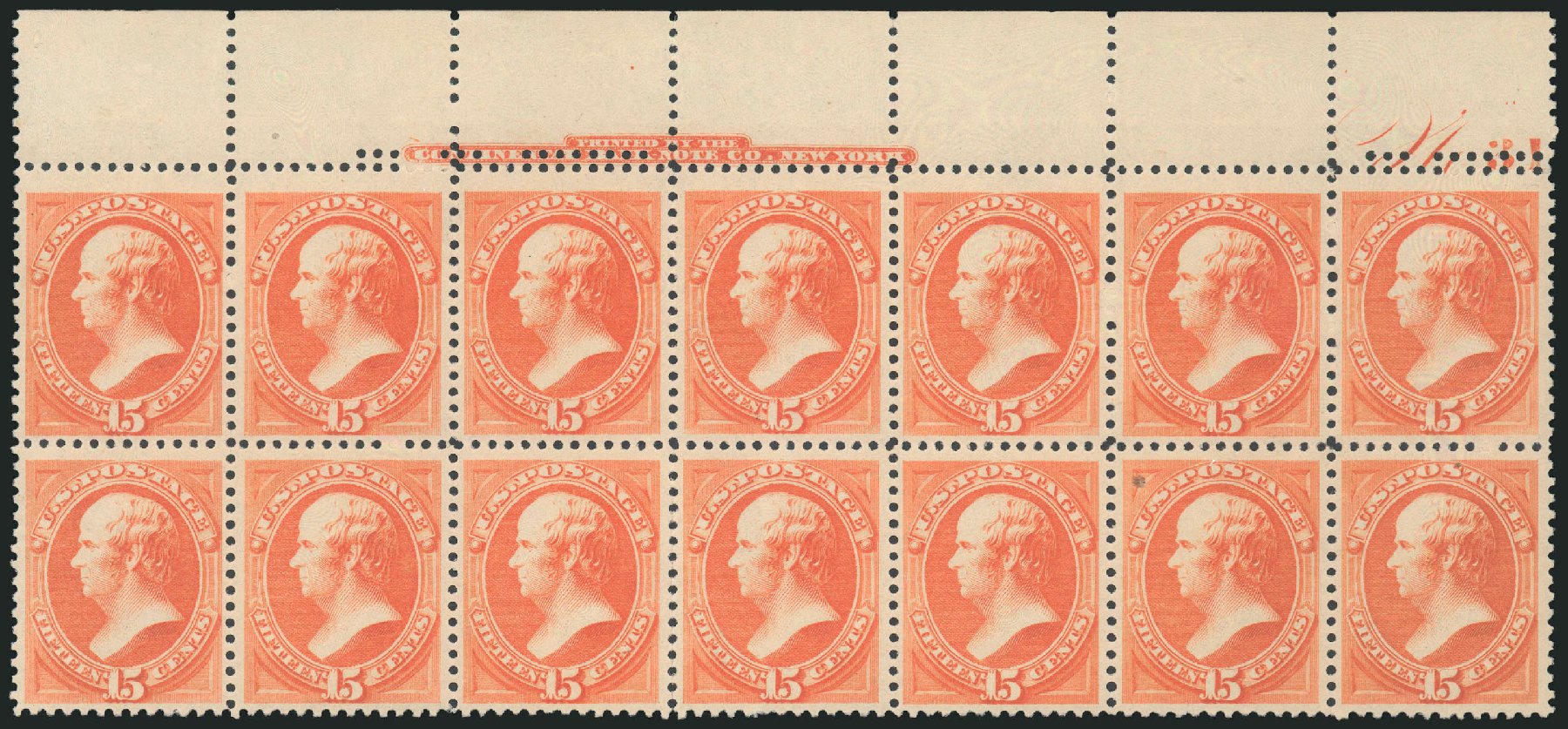 Cost of US Stamps Scott Catalog # 189: 15c 1879 Webster. Robert Siegel Auction Galleries, Jun 2010, Sale 989, Lot 151