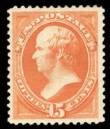 Cost of US Stamps Scott Catalogue 189 - 1879 15c Webster. Cherrystone Auctions, May 2008, Sale 200805, Lot 184
