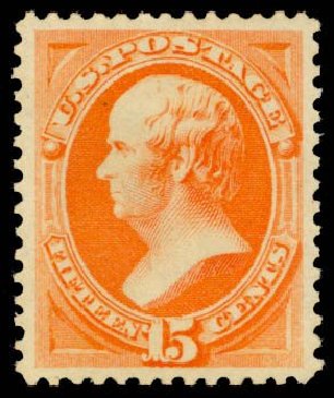 Price of US Stamp Scott Catalogue #189 - 15c 1879 Webster. Daniel Kelleher Auctions, May 2014, Sale 653, Lot 2134