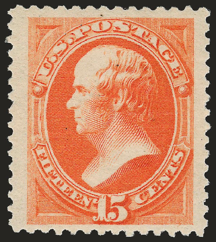 US Stamps Prices Scott 189: 1879 15c Webster. Robert Siegel Auction Galleries, Oct 2008, Sale 963, Lot 804