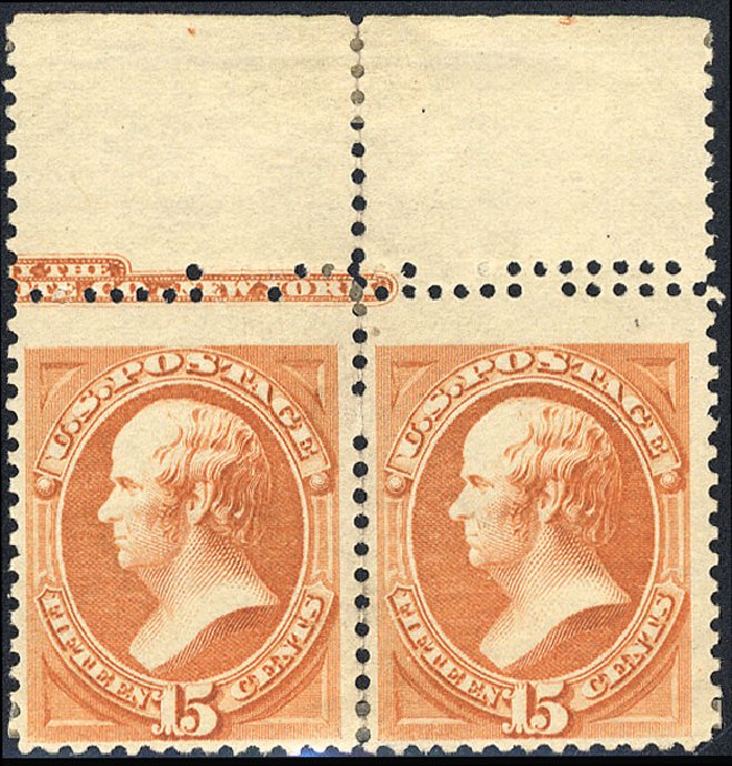 Value of US Stamps Scott Catalog #189 - 15c 1879 Webster. Cherrystone Auctions, May 2008, Sale 200805, Lot 185