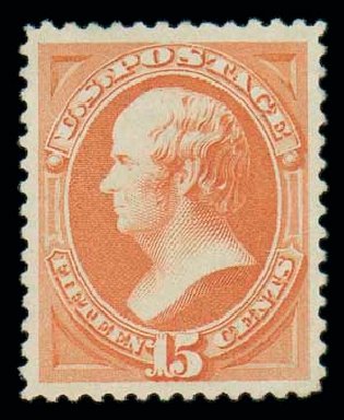 Costs of US Stamps Scott Cat. # 189: 15c 1879 Webster. Matthew Bennett International, Dec 2007, Sale 325, Lot 1662