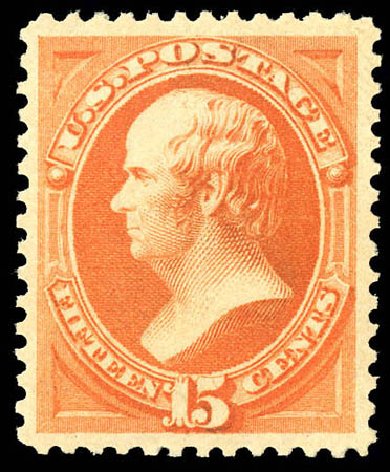 US Stamps Prices Scott Catalog 189 - 1879 15c Webster. Matthew Bennett International, Dec 2008, Sale 330, Lot 1672