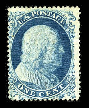 Price of US Stamps Scott Catalogue #19: 1857 1c Franklin. Matthew Bennett International, Feb 2012, Sale 340, Lot 97
