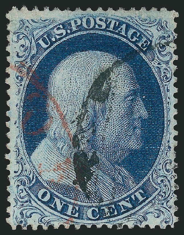 US Stamps Price Scott #19: 1857 1c Franklin. Robert Siegel Auction Galleries, Oct 2012, Sale 1032, Lot 3057