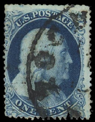 Cost of US Stamps Scott #19: 1857 1c Franklin. Daniel Kelleher Auctions, Oct 2011, Sale 626, Lot 38