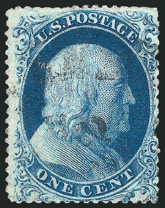 US Stamp Values Scott Catalogue # 19: 1c 1857 Franklin. Robert Siegel Auction Galleries, Mar 2011, Sale 1006, Lot 1108