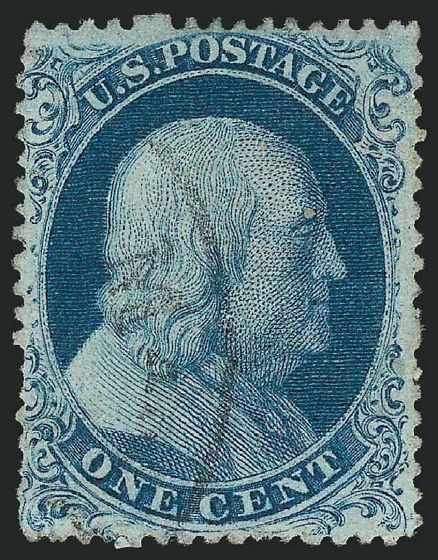 US Stamps Price Scott #19 - 1c 1857 Franklin. Robert Siegel Auction Galleries, Mar 2011, Sale 1006, Lot 1118