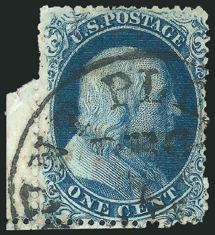 US Stamps Price Scott # 19 - 1857 1c Franklin. Robert Siegel Auction Galleries, Mar 2011, Sale 1007, Lot 2138