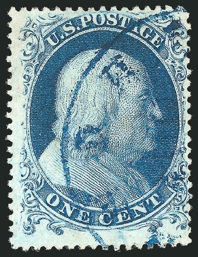 Cost of US Stamp Scott Cat. #19 - 1c 1857 Franklin. Robert Siegel Auction Galleries, Dec 2013, Sale 1062, Lot 128