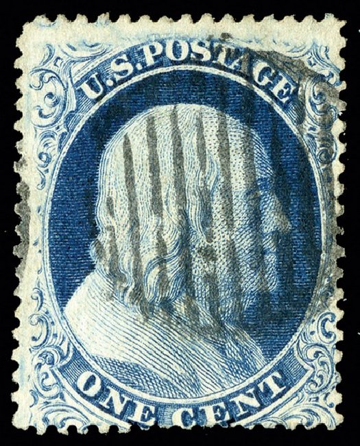 Price of US Stamp Scott Cat. 19: 1857 1c Franklin. Spink Shreves Galleries, May 2014, Sale 148, Lot 38