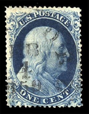 Values of US Stamps Scott Catalogue #19: 1c 1857 Franklin. Cherrystone Auctions, Mar 2010, Sale 201003, Lot 39