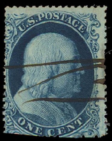 Prices of US Stamps Scott Catalog #19 - 1c 1857 Franklin. Daniel Kelleher Auctions, Oct 2011, Sale 626, Lot 39
