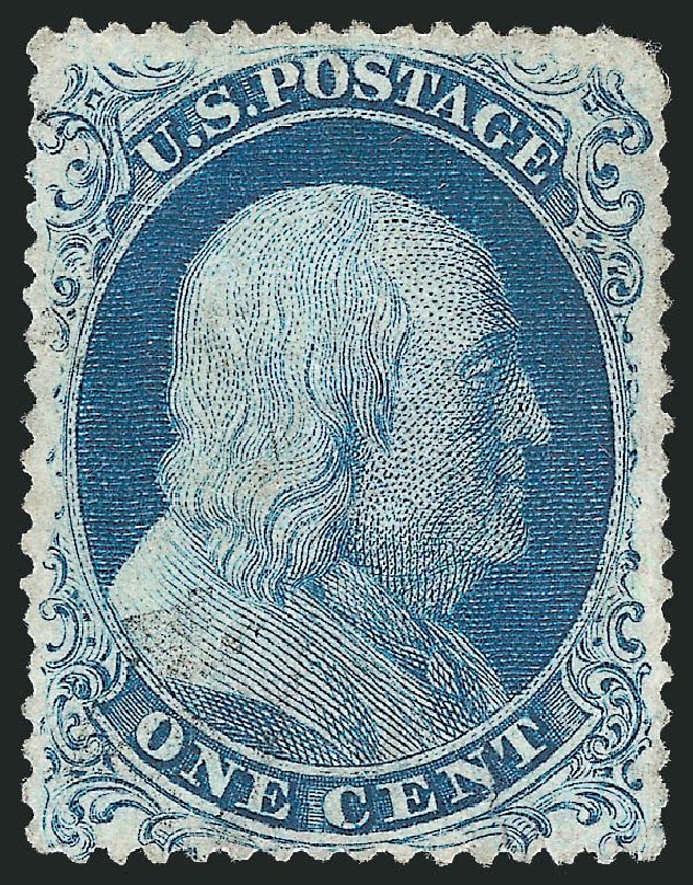 US Stamp Price Scott Catalog # 19: 1857 1c Franklin. Robert Siegel Auction Galleries, Oct 2010, Sale 997, Lot 5219