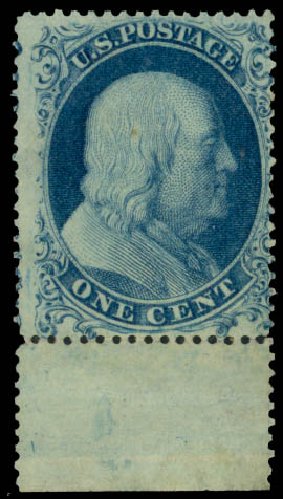 Costs of US Stamp Scott # 19 - 1c 1857 Franklin. Daniel Kelleher Auctions, Sep 2014, Sale 655, Lot 170