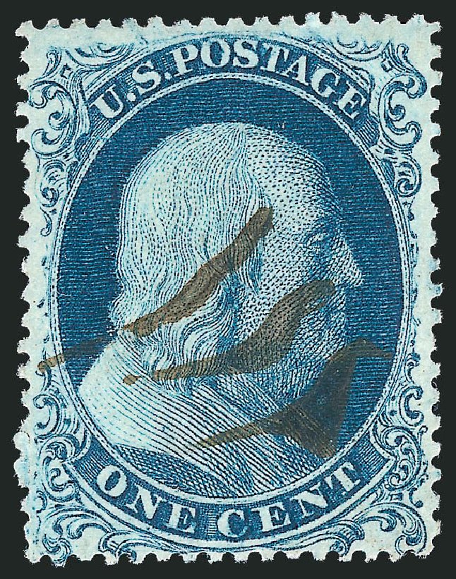US Stamps Prices Scott Catalog #19 - 1857 1c Franklin. Robert Siegel Auction Galleries, Mar 2011, Sale 1006, Lot 1100