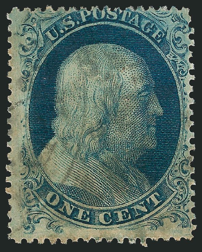 US Stamps Price Scott Catalog 19 - 1857 1c Franklin. Robert Siegel Auction Galleries, Mar 2011, Sale 1006, Lot 1120