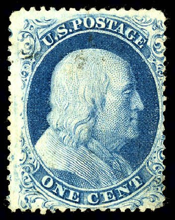 US Stamp Prices Scott #19: 1857 1c Franklin. Matthew Bennett International, Dec 2008, Sale 330, Lot 1431