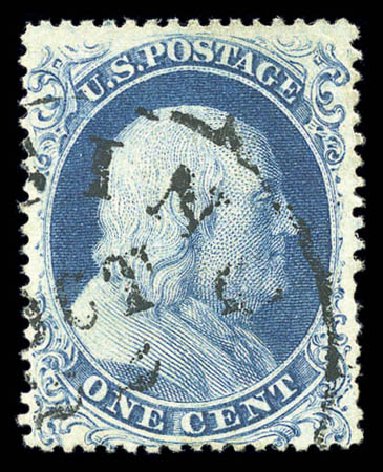 Value of US Stamps Scott Catalogue # 19 - 1857 1c Franklin. Matthew Bennett International, Sep 2010, Sale 331, Lot 354