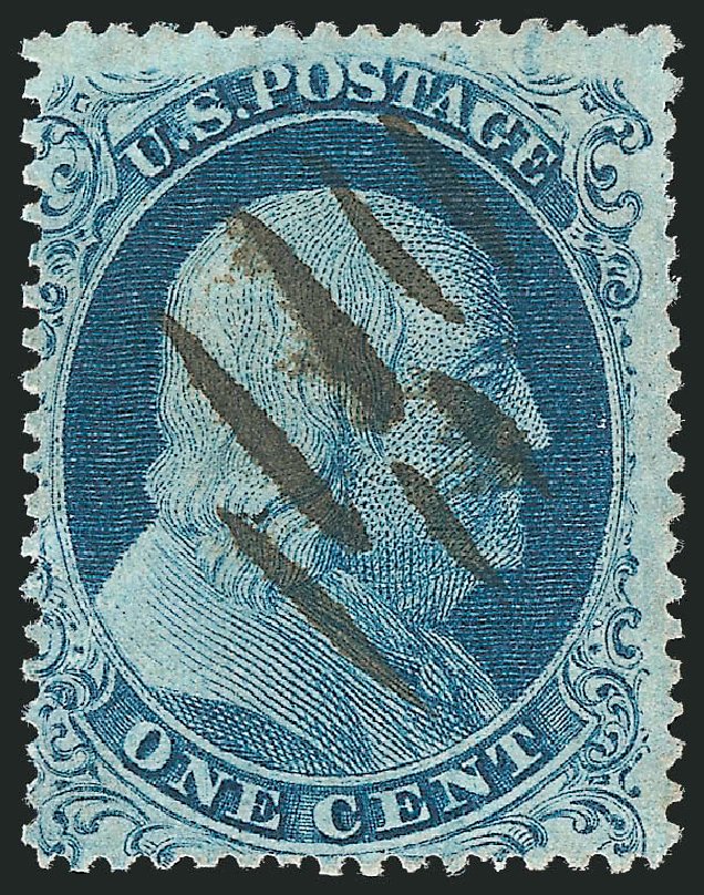 Cost of US Stamp Scott # 19: 1857 1c Franklin. Robert Siegel Auction Galleries, Dec 2012, Sale 1037, Lot 1454