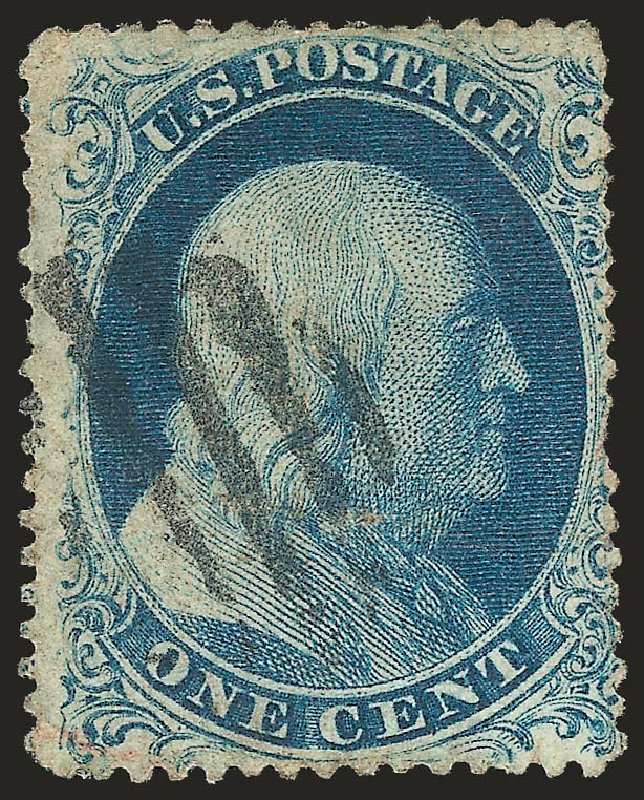 Values of US Stamp Scott # 19 - 1857 1c Franklin. Robert Siegel Auction Galleries, Apr 2010, Sale 984, Lot 114