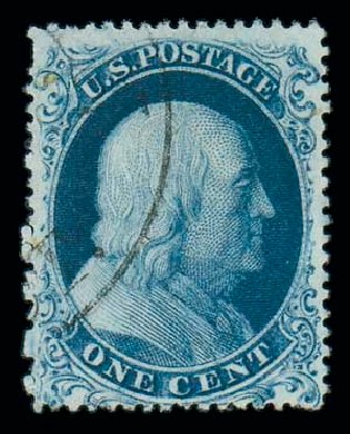 Prices of US Stamp Scott #19: 1c 1857 Franklin. Matthew Bennett International, Dec 2007, Sale 325, Lot 1445