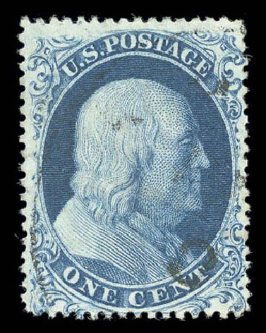 Costs of US Stamp Scott 19: 1c 1857 Franklin. Matthew Bennett International, Sep 2010, Sale 331, Lot 355