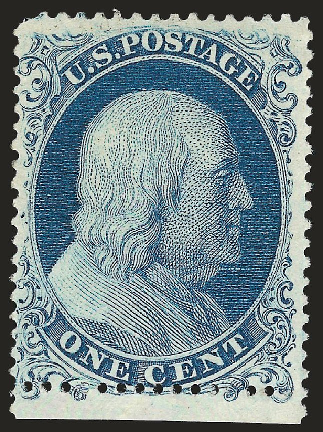 Costs of US Stamps Scott Cat. # 19: 1c 1857 Franklin. Robert Siegel Auction Galleries, Jan 2009, Sale 968, Lot 25