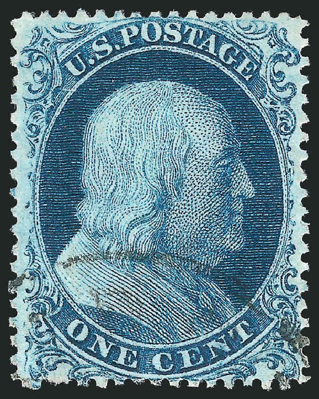 US Stamp Prices Scott Catalog # 19: 1857 1c Franklin. Robert Siegel Auction Galleries, Nov 2012, Sale 1034, Lot 42
