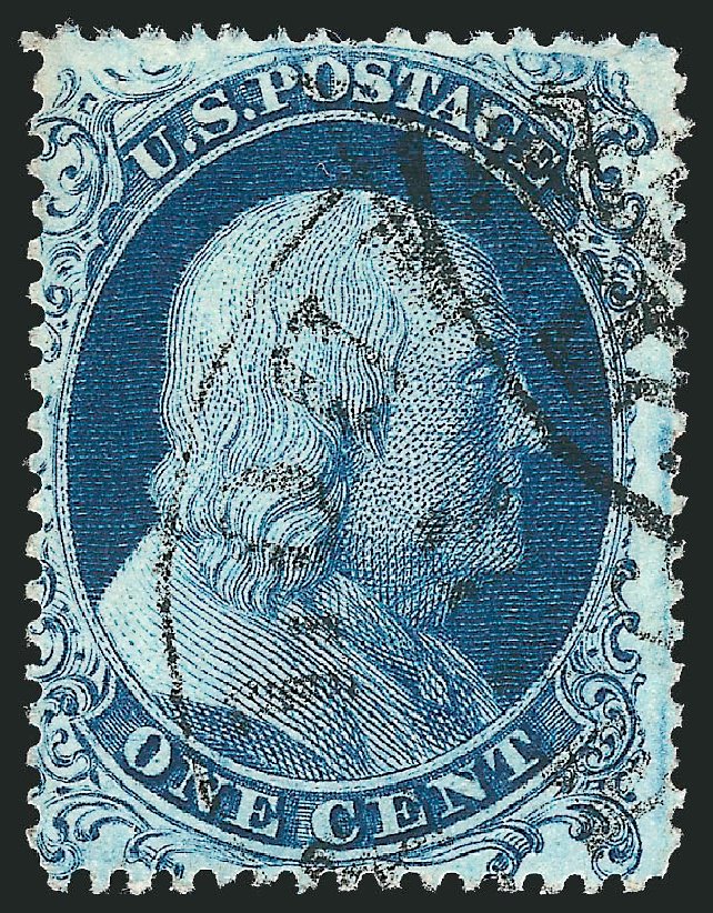 US Stamps Price Scott Cat. 19 - 1c 1857 Franklin. Robert Siegel Auction Galleries, Mar 2011, Sale 1006, Lot 1103