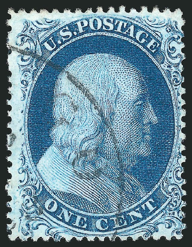 US Stamp Price Scott Catalog # 19 - 1857 1c Franklin. Robert Siegel Auction Galleries, Nov 2014, Sale 1084, Lot 3093