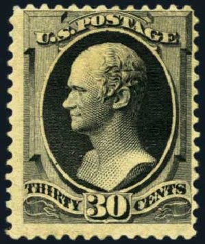 Values of US Stamps Scott # 190 - 1879 30c Hamilton. Harmer-Schau Auction Galleries, May 2012, Sale 93, Lot 287