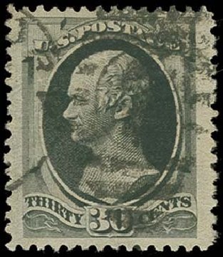 Values of US Stamps Scott #190: 30c 1879 Hamilton. H.R. Harmer, Oct 2014, Sale 3006, Lot 1229