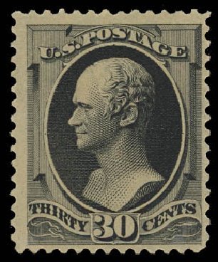 US Stamp Values Scott Catalog #190 - 1879 30c Hamilton. Daniel Kelleher Auctions, Jun 2012, Sale 630, Lot 1419