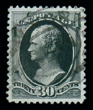 US Stamp Price Scott Catalogue #190 - 30c 1879 Hamilton. Matthew Bennett International, Dec 2007, Sale 323, Lot 440