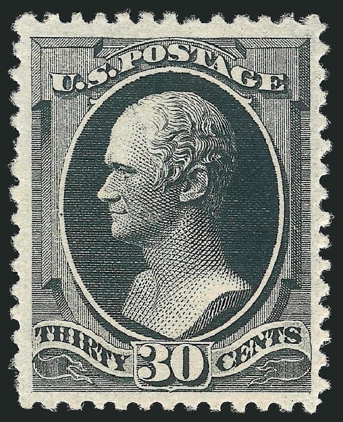 US Stamp Values Scott Cat. 190 - 1879 30c Hamilton. Robert Siegel Auction Galleries, Sep 2014, Sale 1078, Lot 320