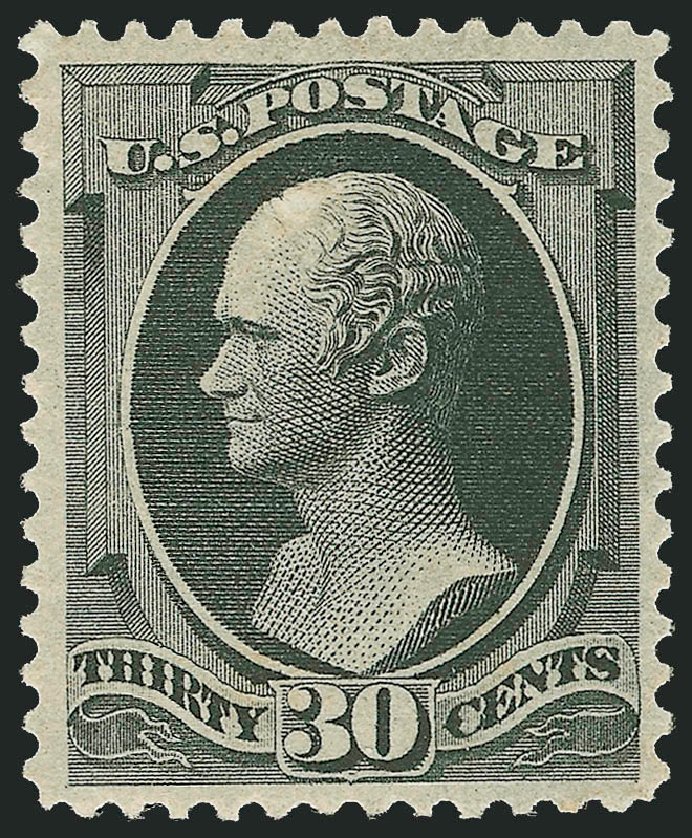 US Stamp Values Scott Catalog #190 - 1879 30c Hamilton. Robert Siegel Auction Galleries, Sep 2008, Sale 962, Lot 2460