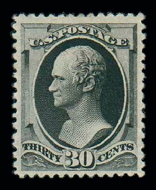 US Stamp Value Scott Catalogue #190 - 30c 1879 Hamilton. Matthew Bennett International, Oct 2007, Sale 320, Lot 481
