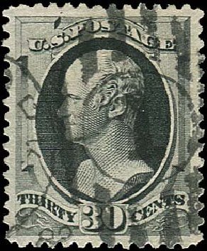 US Stamp Value Scott # 190: 30c 1879 Hamilton. Regency-Superior, Nov 2014, Sale 108, Lot 371