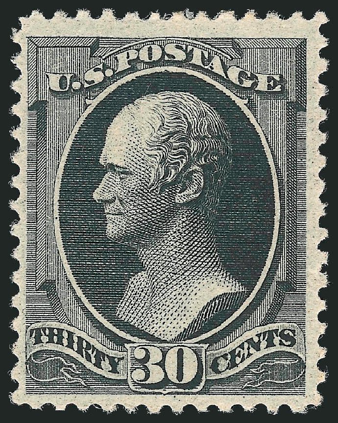 US Stamp Values Scott Catalogue 190: 1879 30c Hamilton. Robert Siegel Auction Galleries, Oct 2011, Sale 1014, Lot 1421