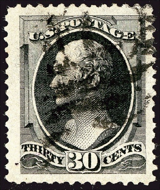 US Stamps Value Scott Cat. #190: 1879 30c Hamilton. Spink Shreves Galleries, Jan 2014, Sale 146, Lot 281