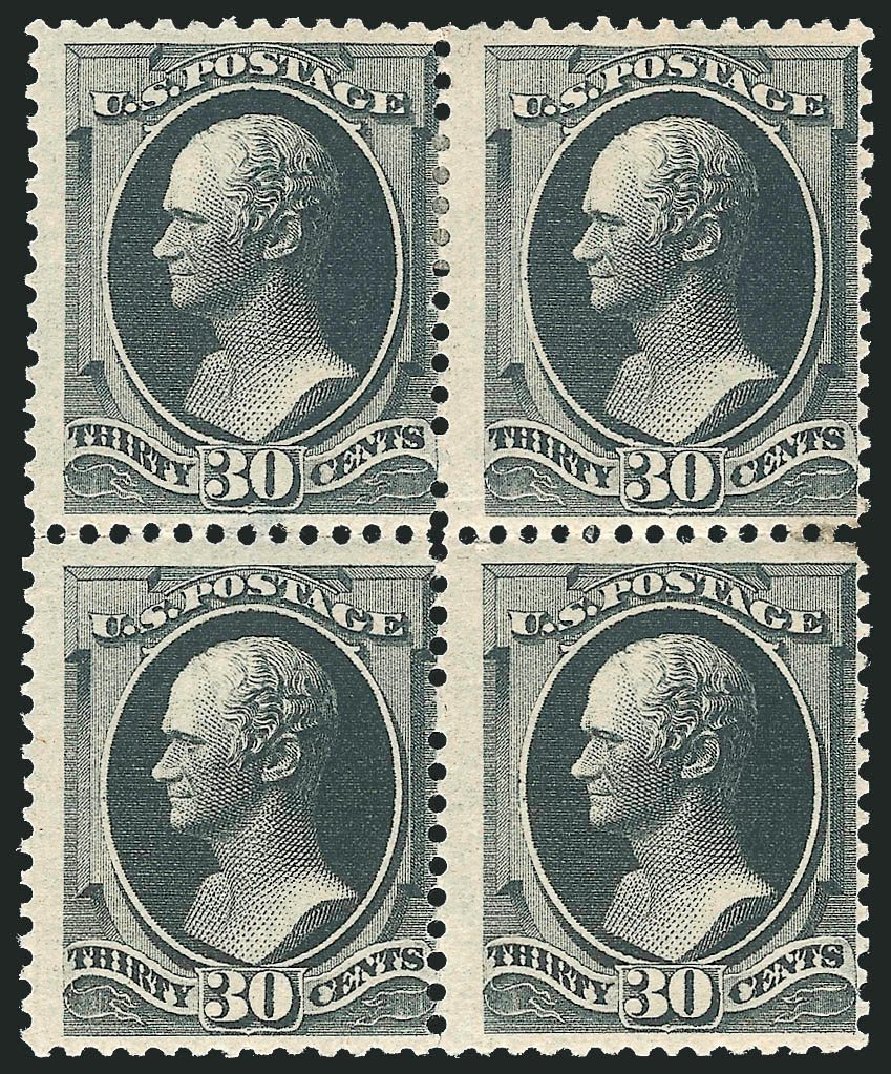 Costs of US Stamp Scott Catalog # 190 - 30c 1879 Hamilton. Robert Siegel Auction Galleries, Oct 2014, Sale 1082, Lot 394