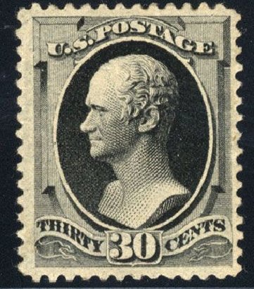 Costs of US Stamp Scott Catalog 190: 1879 30c Hamilton. Cherrystone Auctions, Mar 2008, Sale 200803, Lot 195