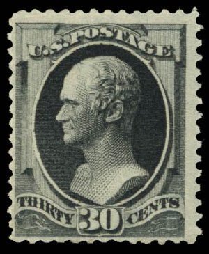 Cost of US Stamp Scott Catalog 190: 1879 30c Hamilton. Daniel Kelleher Auctions, Mar 2014, Sale 650, Lot 2585