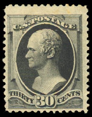 US Stamp Prices Scott # 190: 30c 1879 Hamilton. Daniel Kelleher Auctions, Aug 2015, Sale 672, Lot 2442
